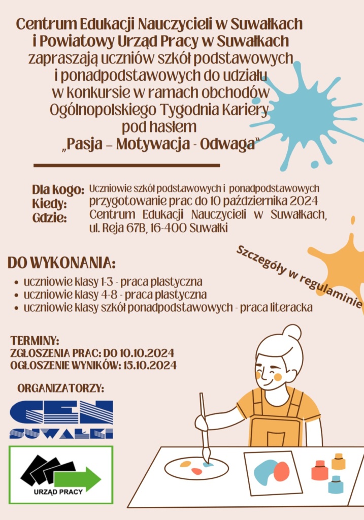Zapraszamy uczniów i nauczycieli do udziału w II edycji konkursu pod hasłem „Pasja-Motywacja-Odwaga”