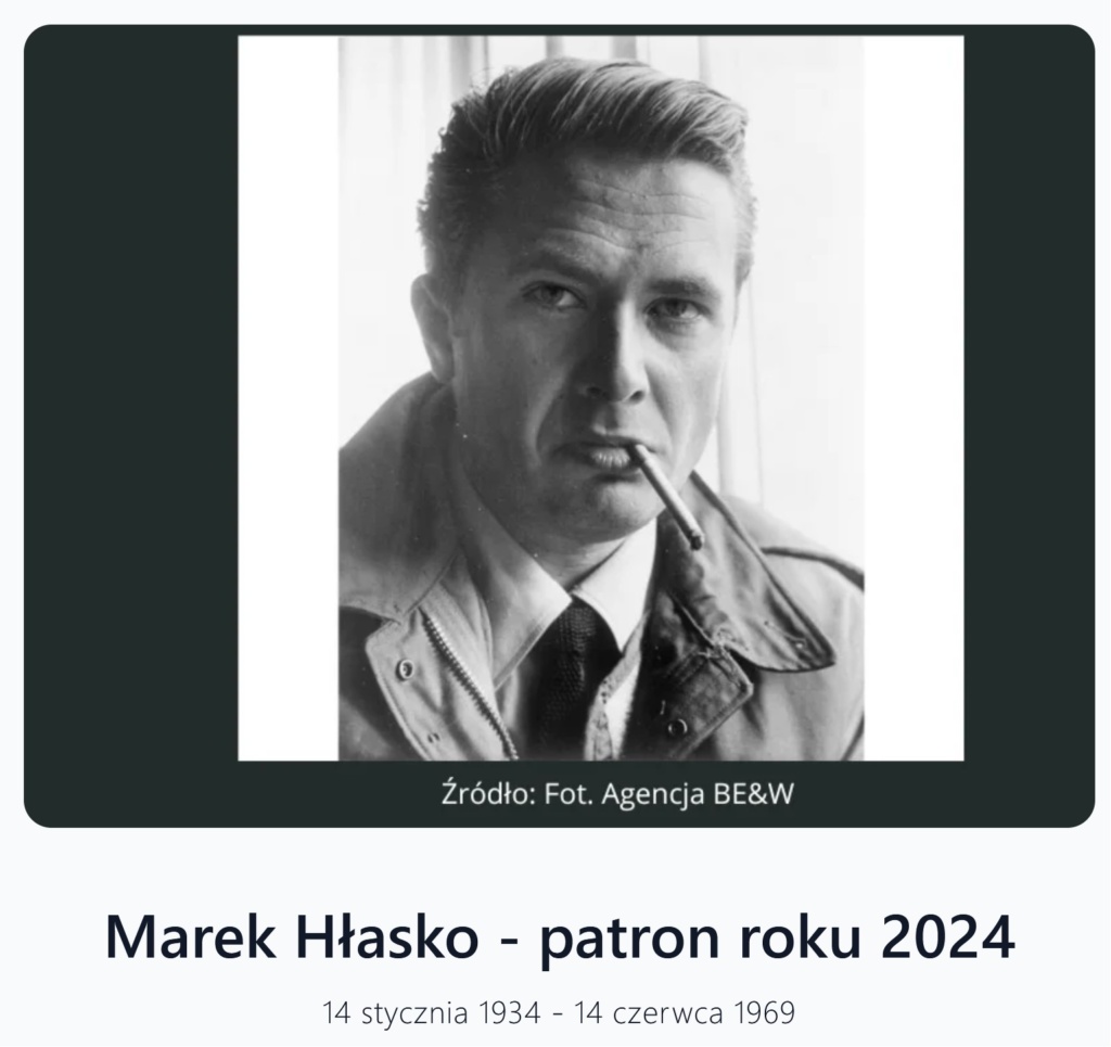 Marek Hłasko patronem roku 2024