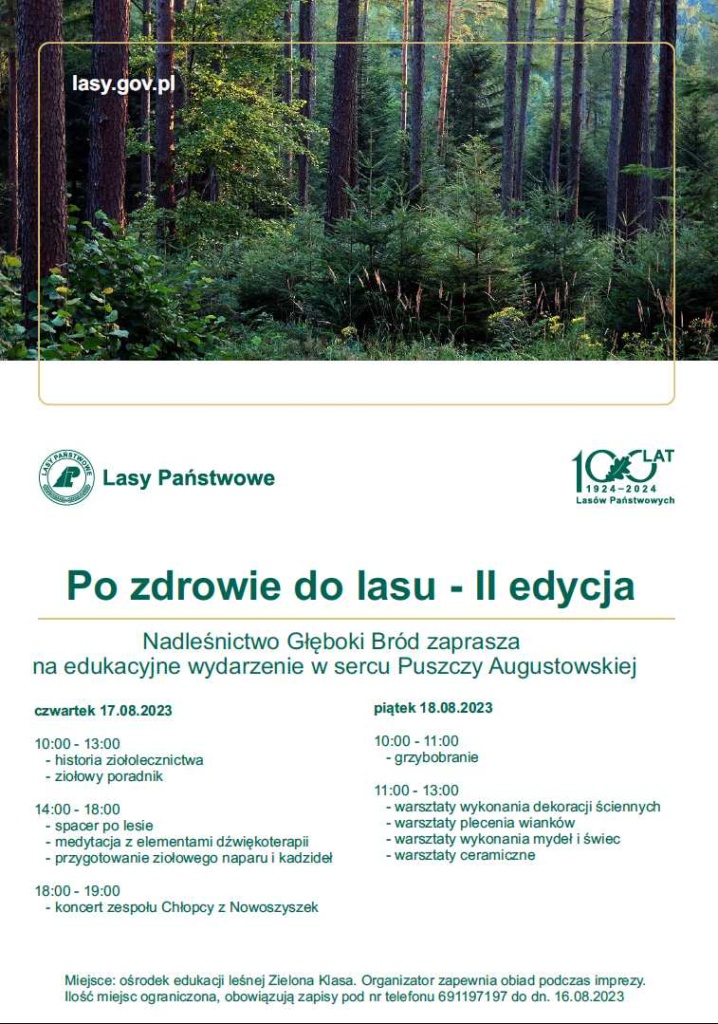 Spotkanie edukacyjne pn. „Po zdrowie do lasu – edycja II”