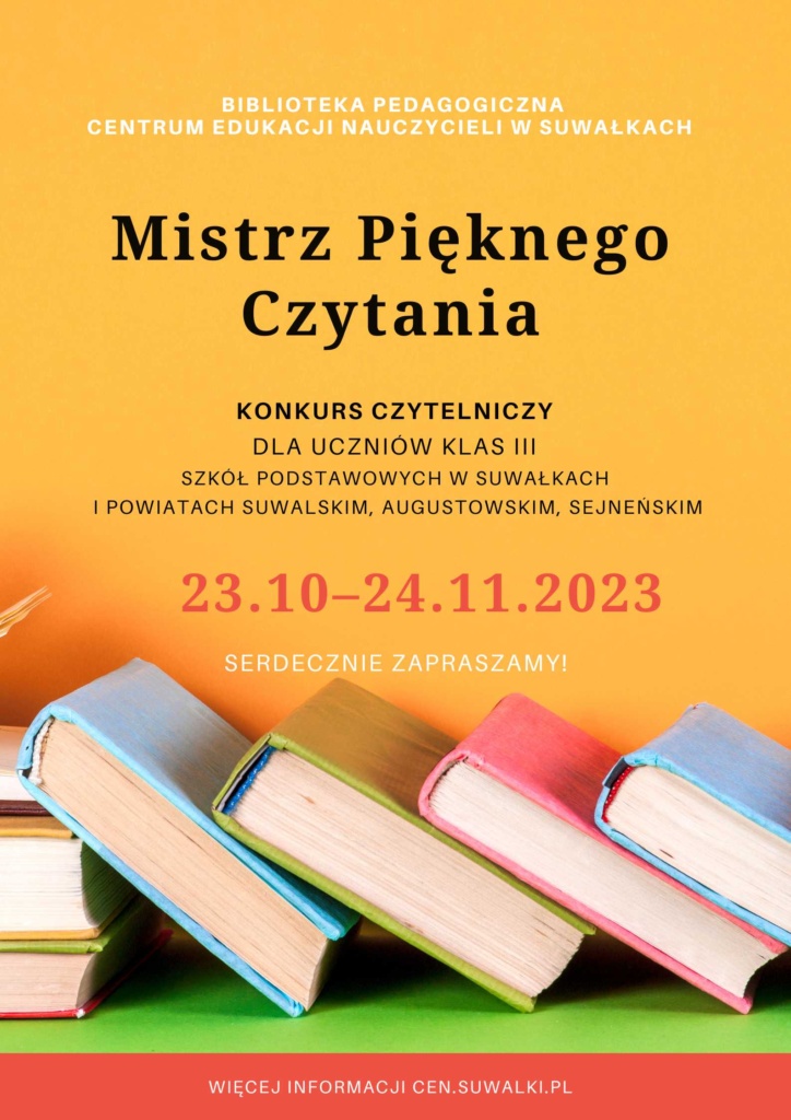 Zapraszamy do udziału w VI edycji konkursu czytelniczego „Mistrz pięknego czytania”