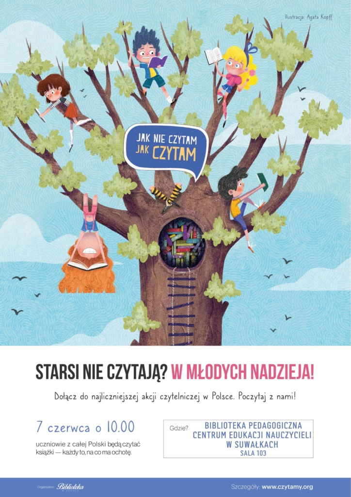 Zapraszamy 7 czerwca do CEN w Suwałkach do bicia rekordu w czytaniu