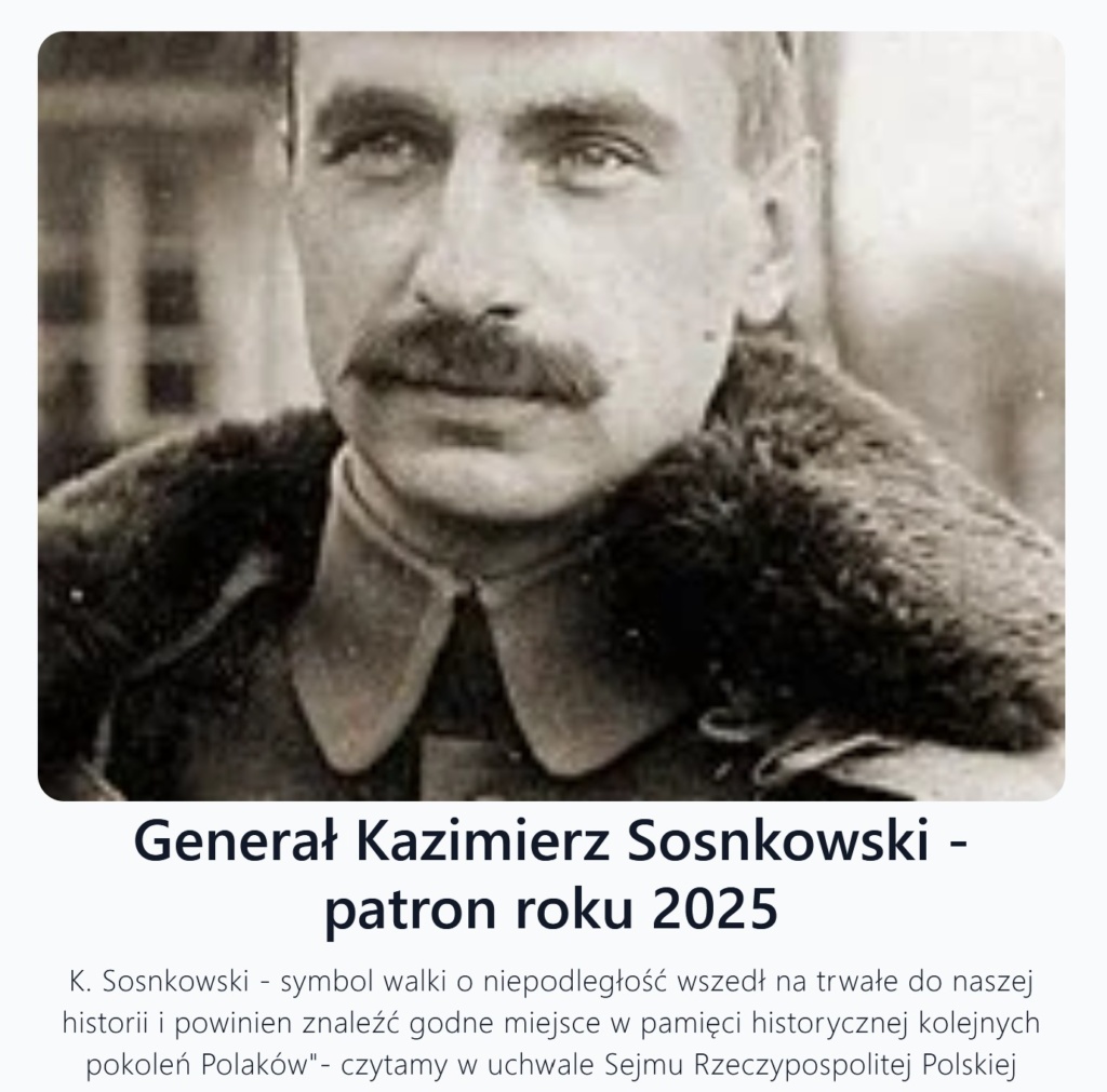 Rok 2025 Rokiem Generała Kazimierza Sosnkowskiego