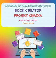 Zapraszamy 16 stycznia na warsztaty “Book Creator. Projekt książka”