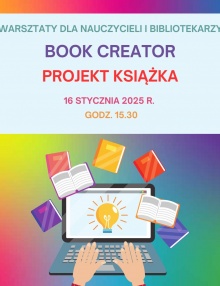 Zapraszamy 16 stycznia na warsztaty “Book Creator. Projekt książka”