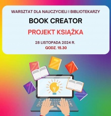 Zapraszamy 28 listopada na warsztaty “Projekt książka – Book Creator”