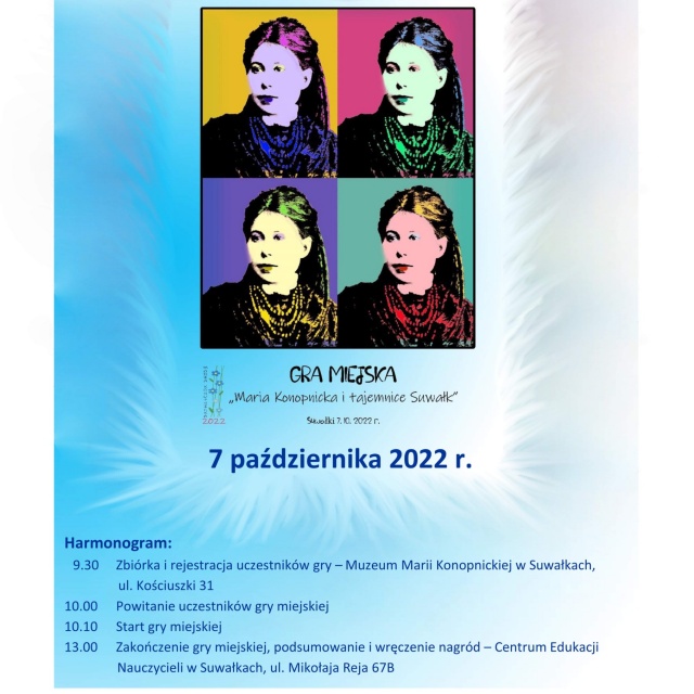Gra miejska „Maria Konopnicka i tajemnice Suwałk” – 7 października