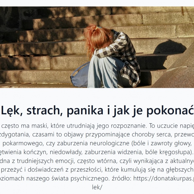 Lęk, strach, panika i jak je pokonać