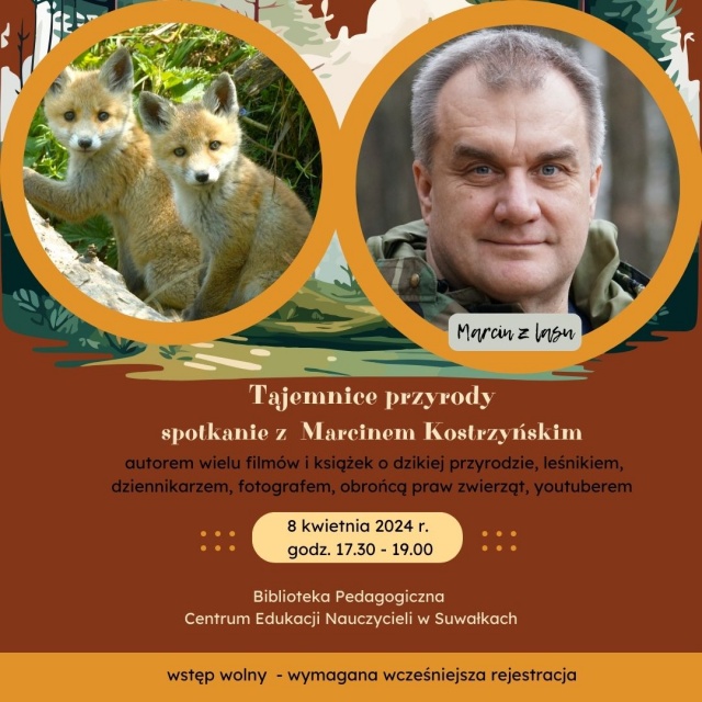 Spotkanie autorskie z Marcinem Kostrzyńskim pt. “Tajemnice przyrody” – zapraszamy 8 kwietnia