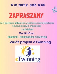 Zapraszamy 17 stycznia na spotkanie online sieci współpracy i samokształcenia nauczycieli języka angielskiego