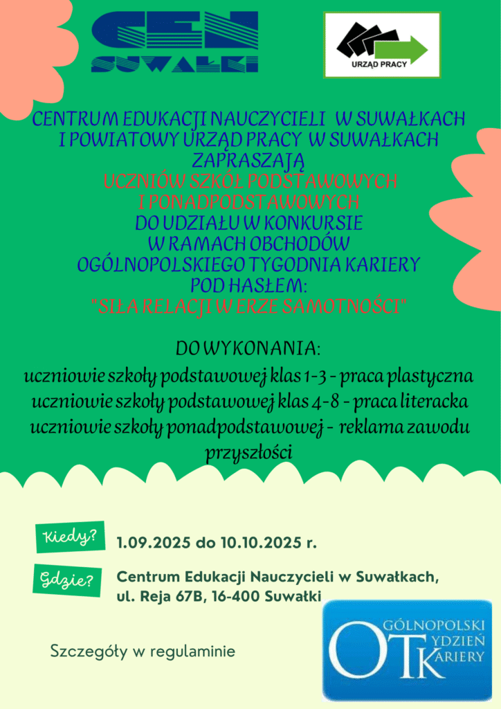Zapraszamy do udziału w konkursie „Siła relacji w erze samotności”