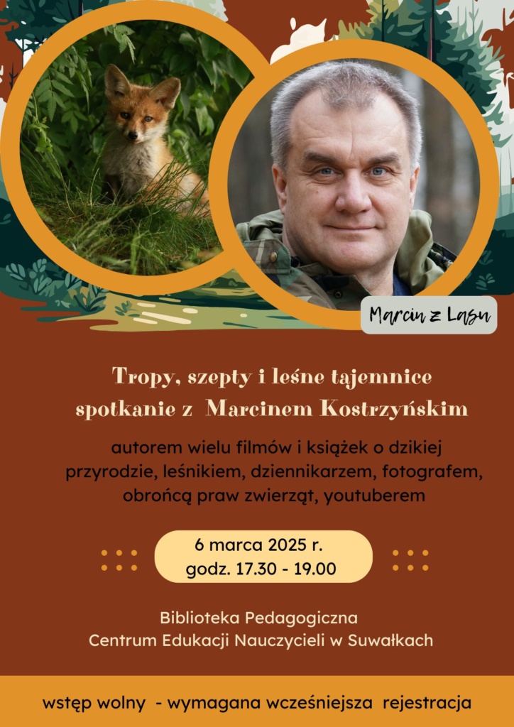 „Tropy, szepty i leśne tajemnice” – zapraszamy 6 marca na spotkanie autorskie z Marcinem Kostrzyńskim